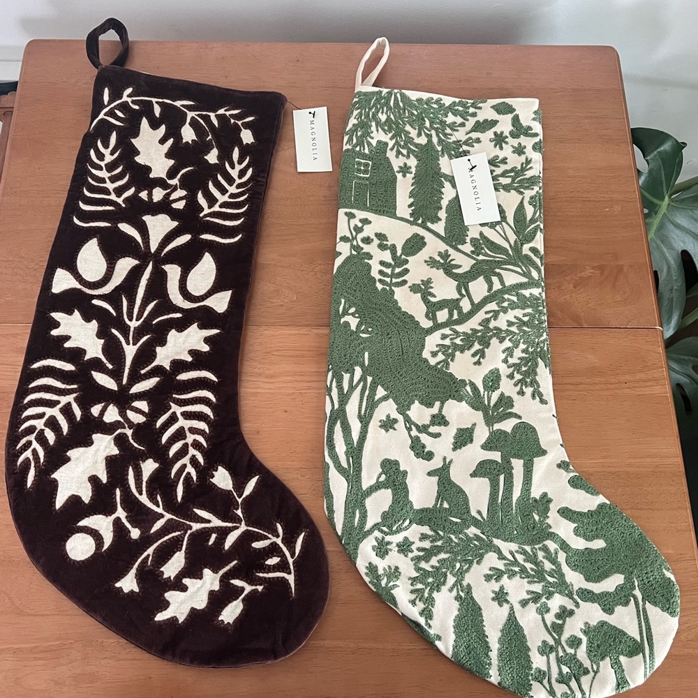 Magnolia Christmas Stockings NWT